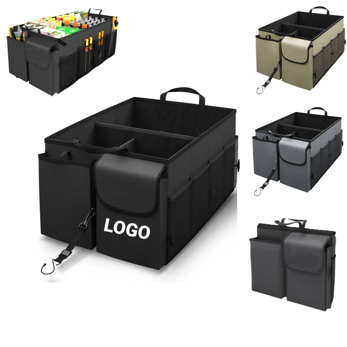 Large Capacity Car Trunk Organizer Collapsible Design For Suv Sedan 1