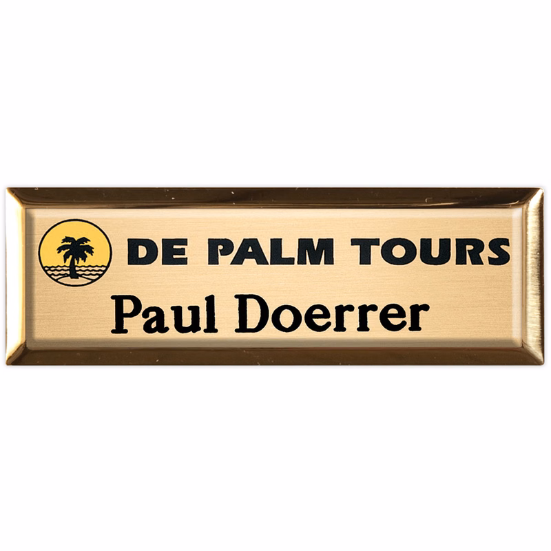 New York Executive Metal Name Badge (Standard Size 1" x 3")