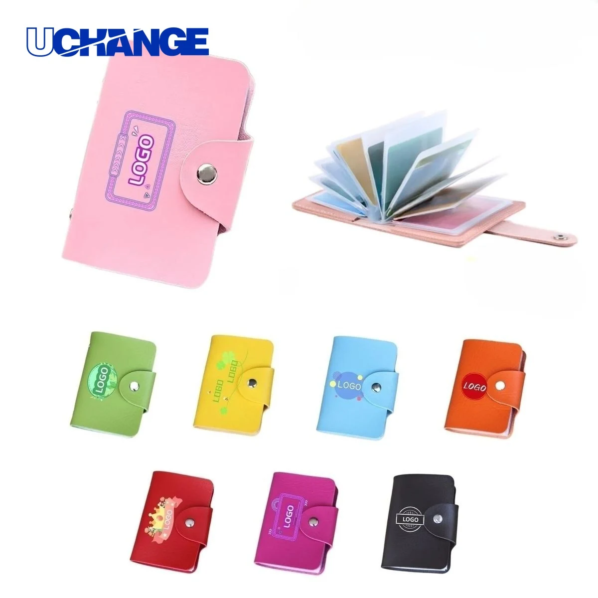 PU Leather Card Holder Wallet Case 1