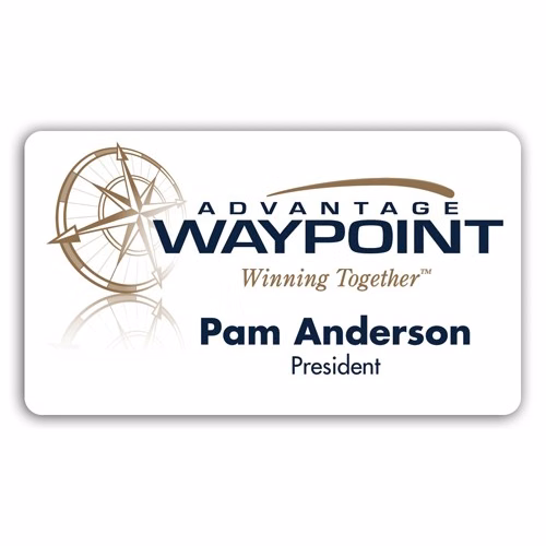 Full Color Name Badge w/ Personalization (2"x3.5") Rectangle