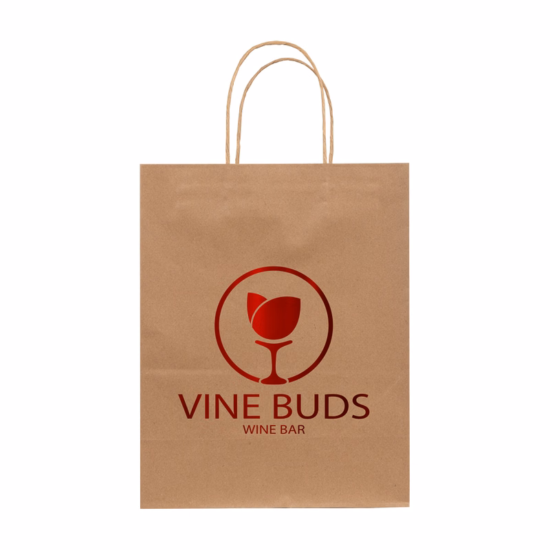 J- Fold Natural Kraft Shopping Bag