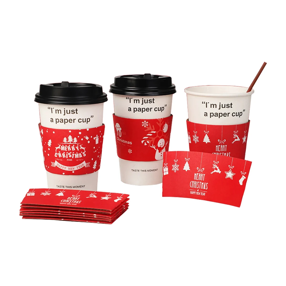 MOQ 100 Corrugated Kraft Paper Cup Sleeve 1