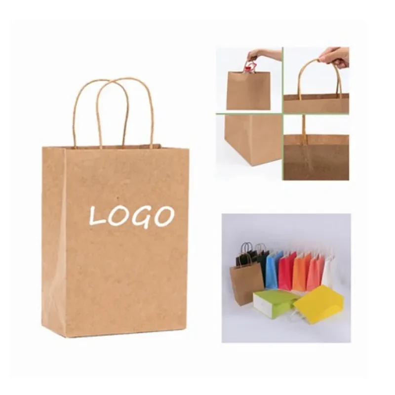 Paper Gift Kraft Bags With Handles For Party Favor 1