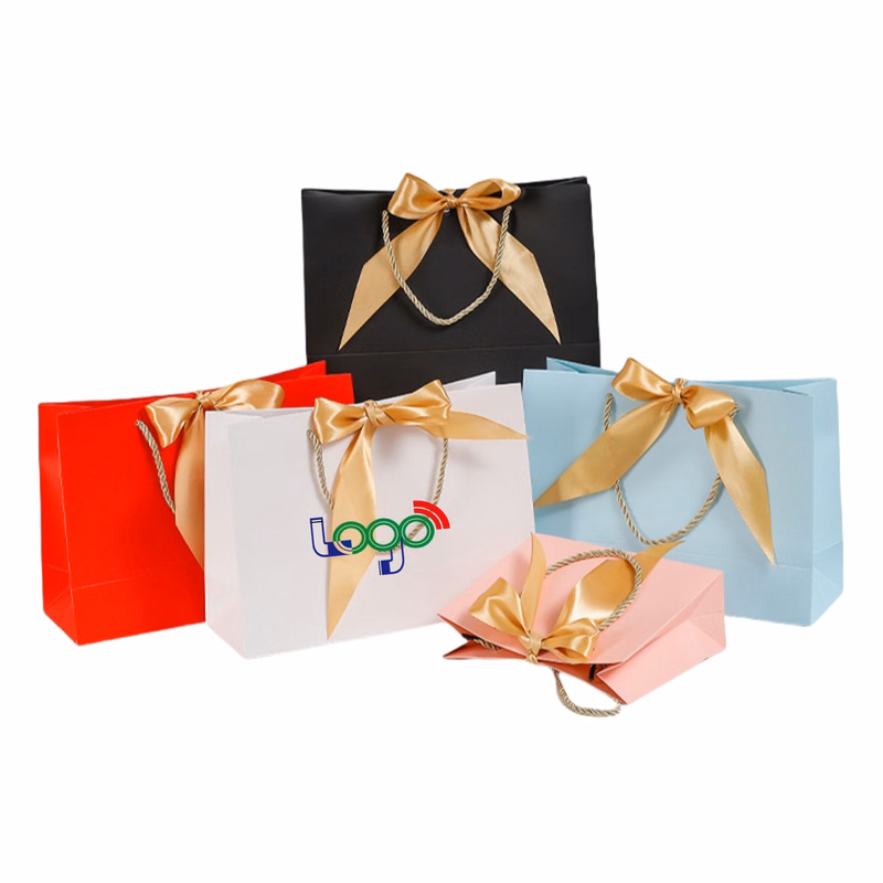 JMANNI Gift Bags with Bow Ribbon