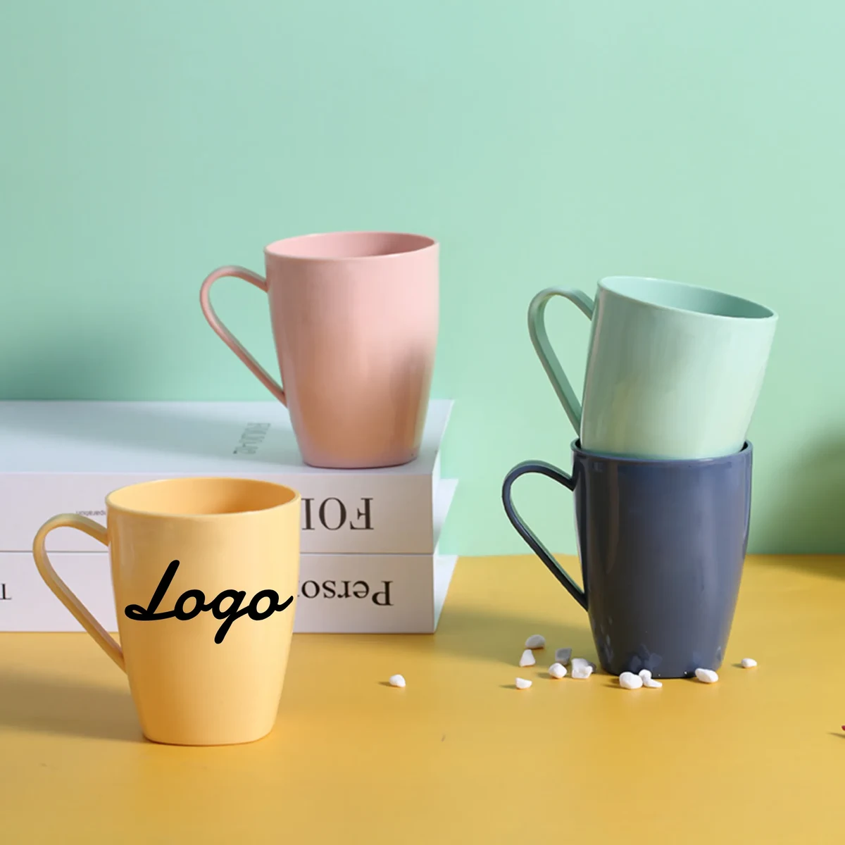 Half - Heart - shaped Handle Custom - Logo Tooth Cups 1