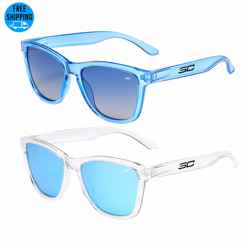 Translucent Frame Sunglasses-Ocean