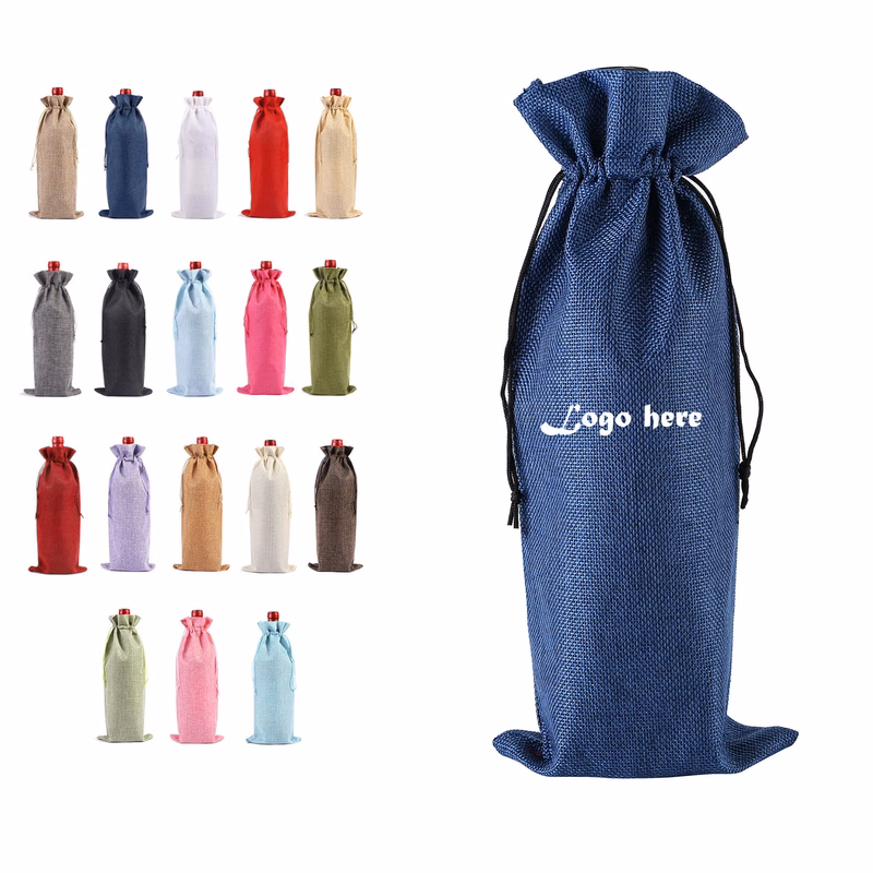 Drinking Bottle Wrapping Pouches Wine Bags Drawstring