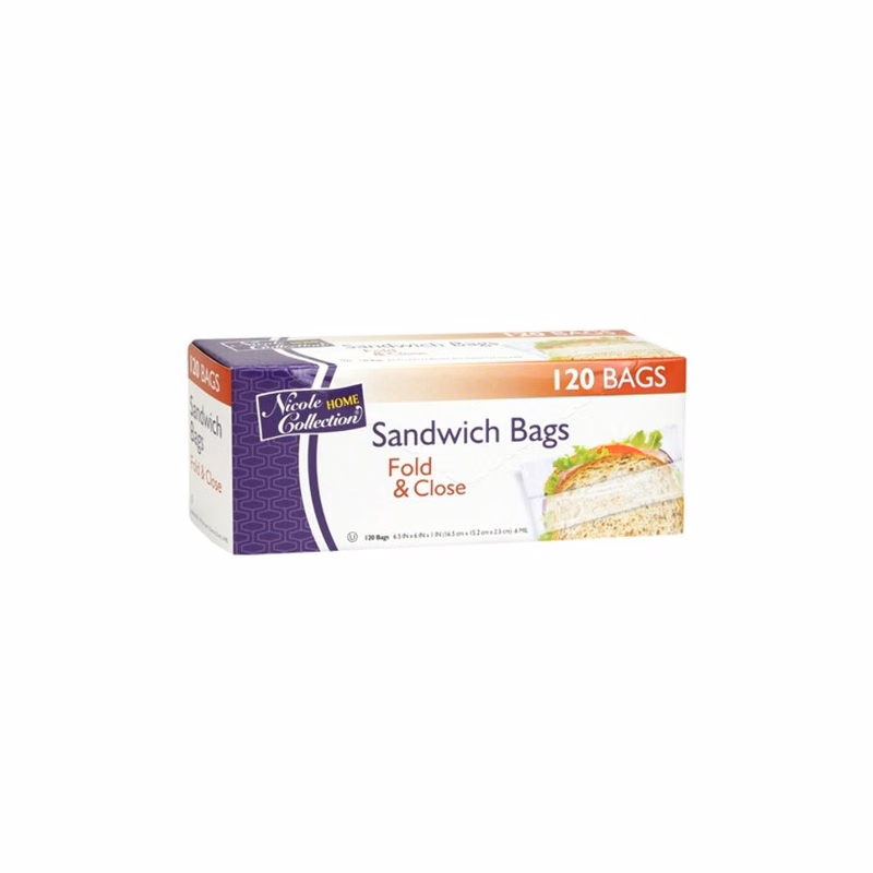 Sandwich Bags - Fold & Close 120 Count Kosher Certified