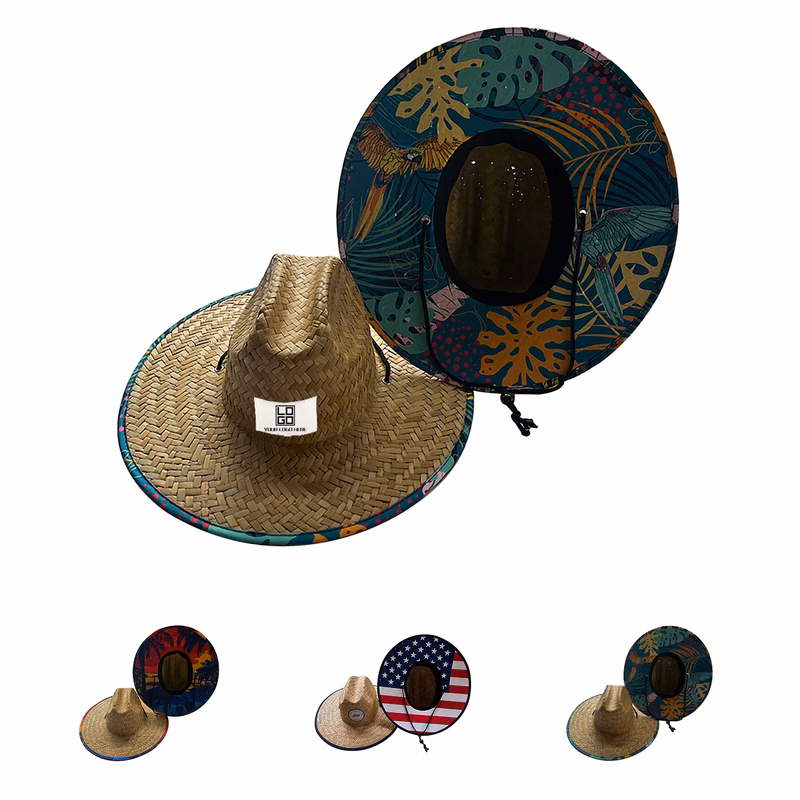 Western Cowboy Straw Hat With Custom Patch