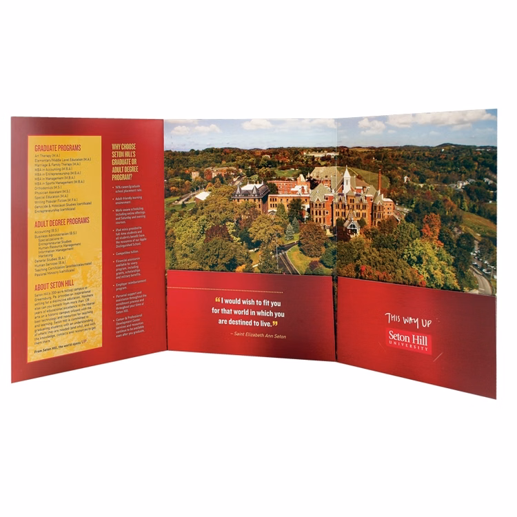 Three-Panel Presentation Folders Printed Full Color