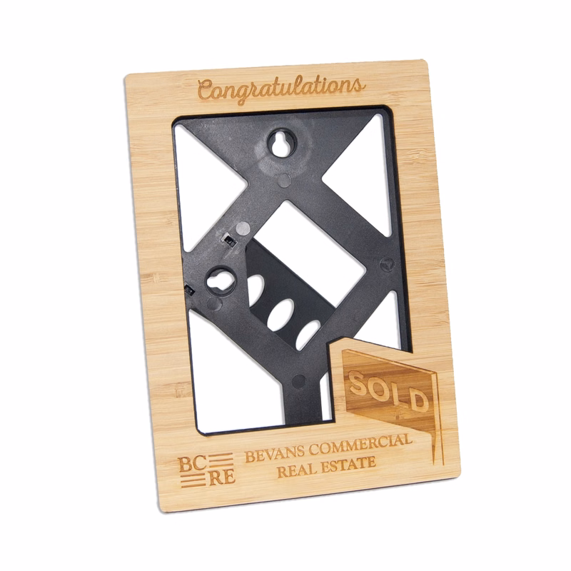 Laser Etched Bamboo Easel Frames