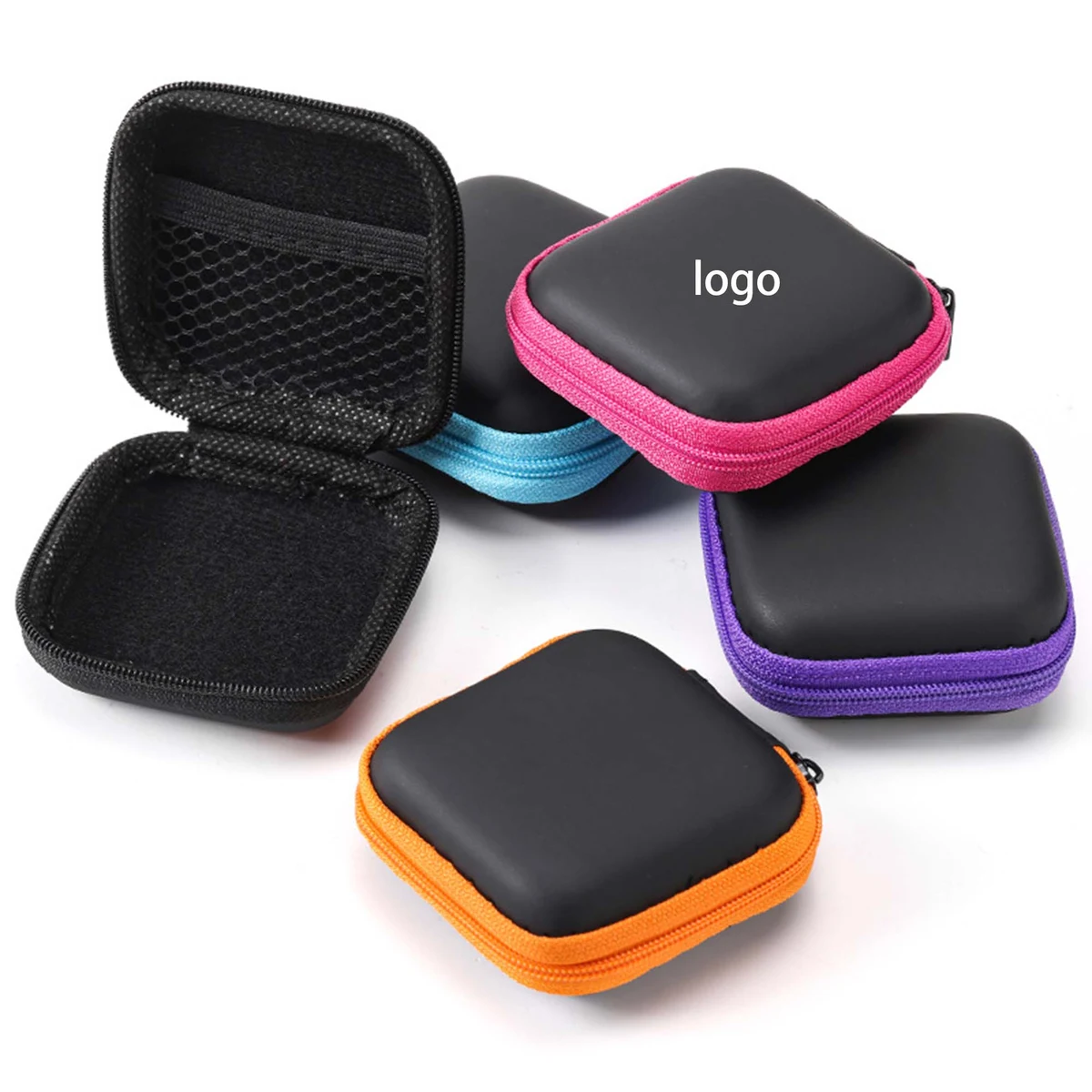 MOQ 50pcs Mini Square Earphone Case 1