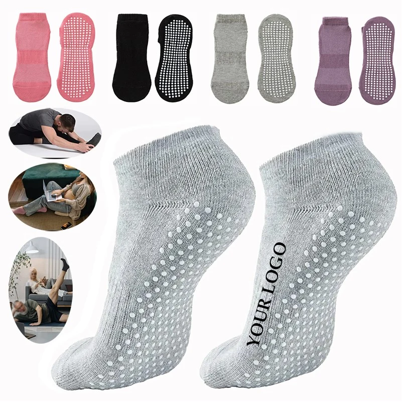 Anti Slip Fitness Trainer Grip Sports Pilates Yoga Trampoline Socks 1