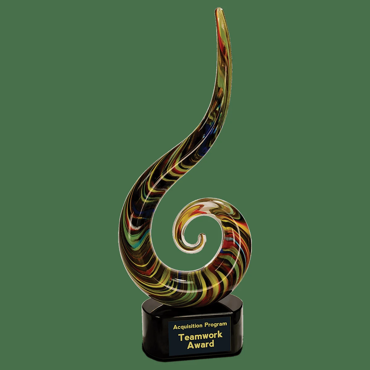 15.5" Color Swoop Art Glass 1