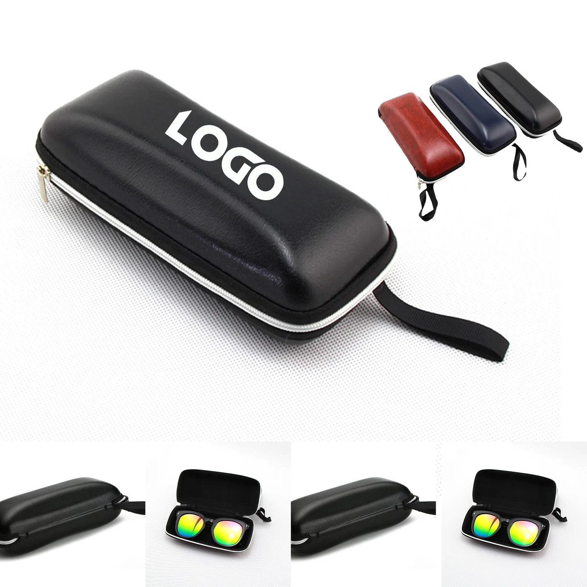 Portable Unisex Faux Leather Eyeglasses Case 1