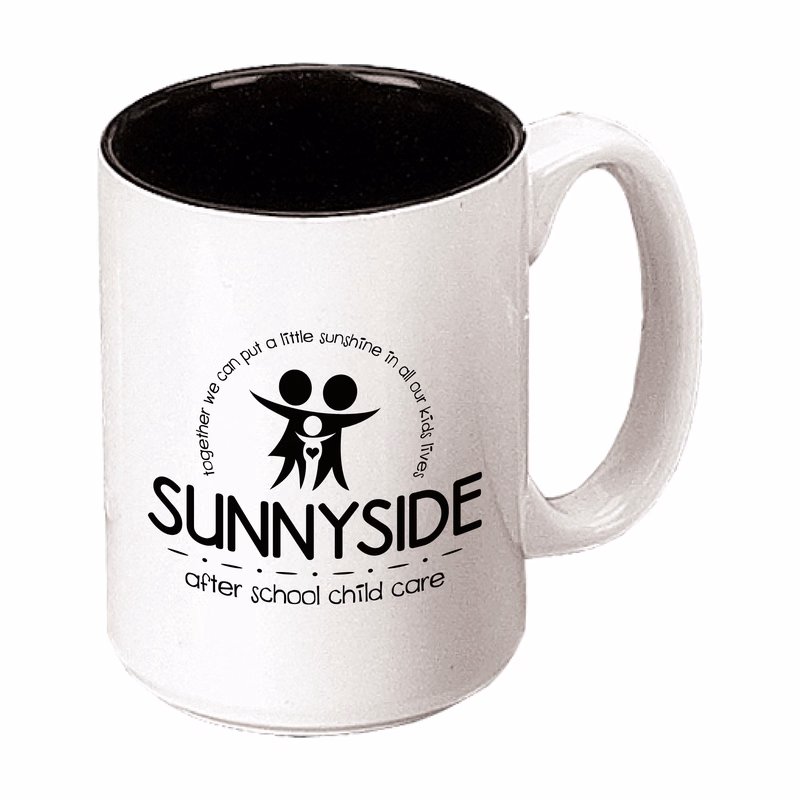 15 oz. Black In / White Out Two Tone El Grande Mug