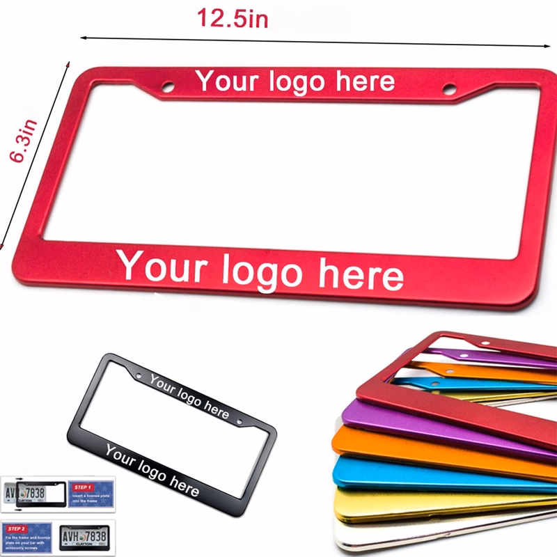 Round Hole Aluminum Alloy License Plate Frame