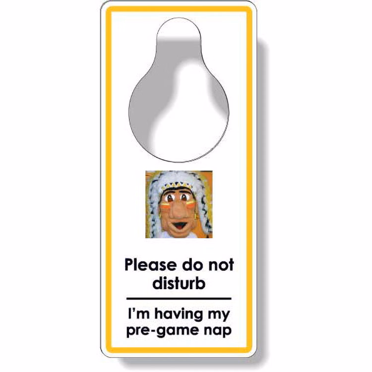 .020 White PVC Plastic Door Hanger (3.5"x8"), Full Colour