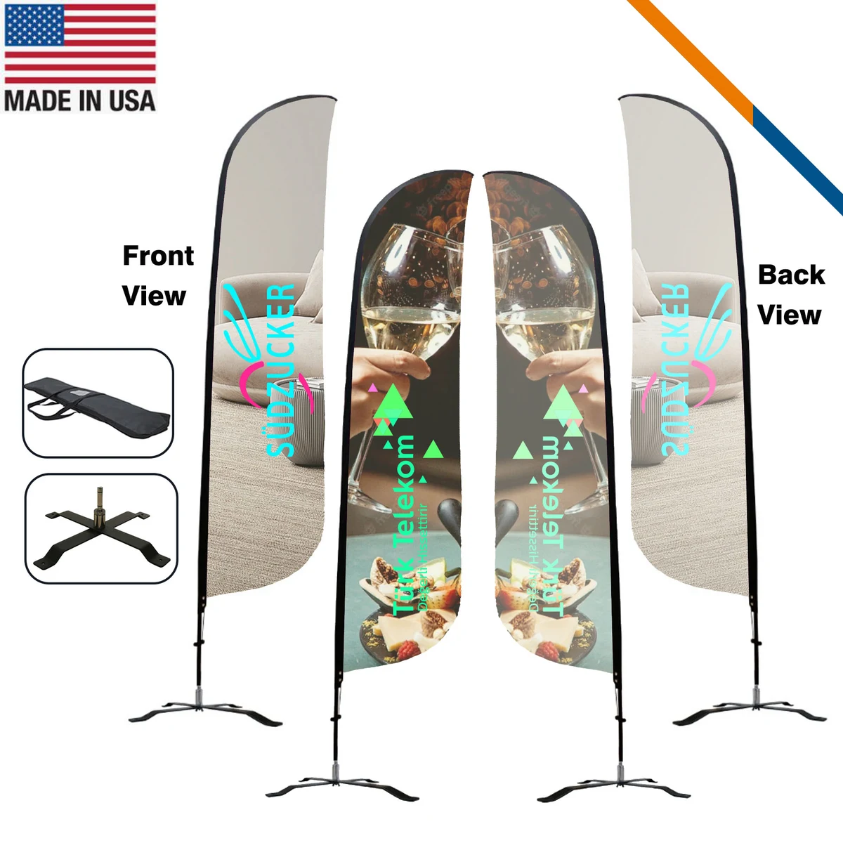 13' Fortune Single-Sided Feather Flag 1