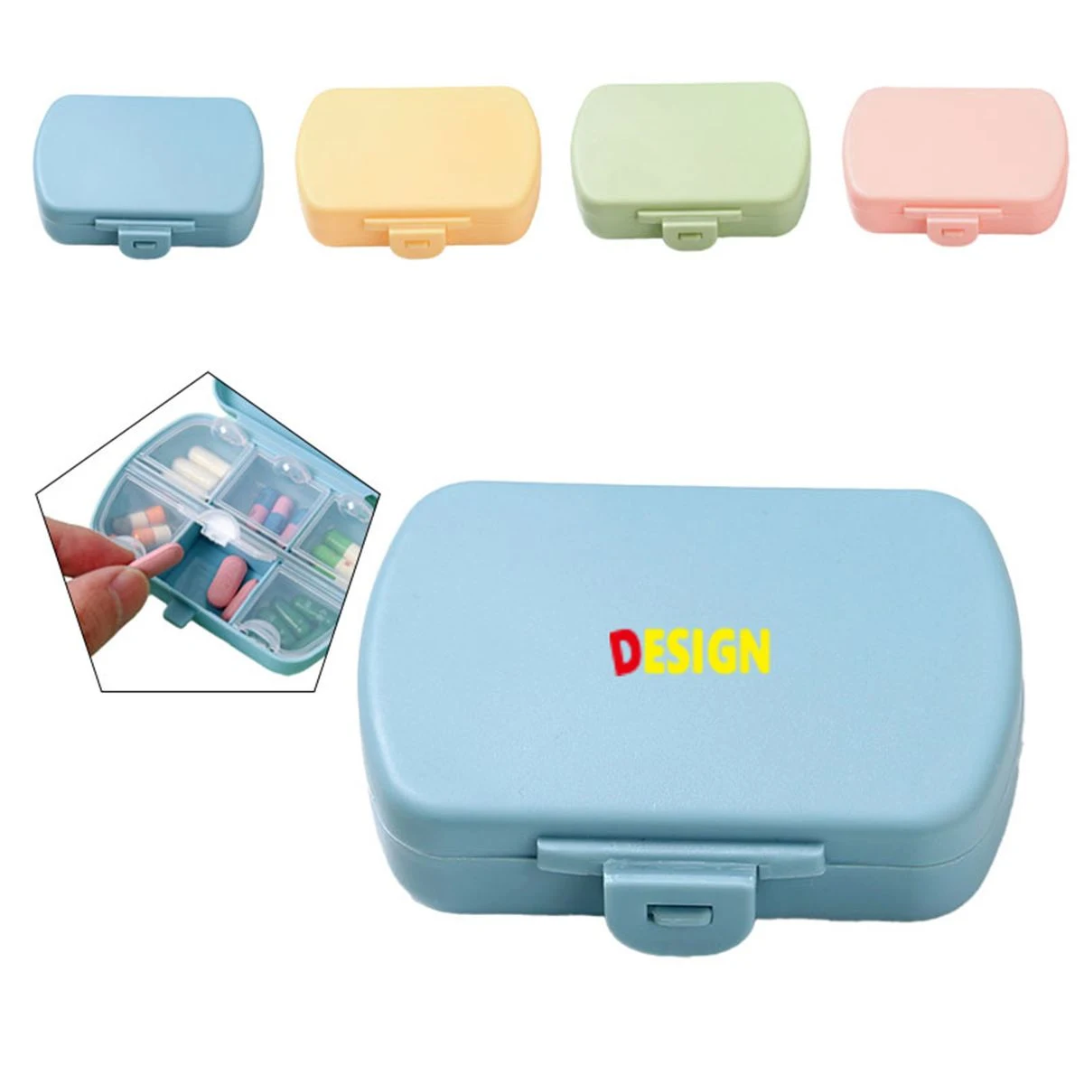 Portable 6 Grid Medication Box 1