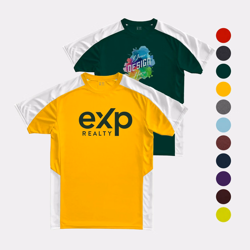 Performance Mesh Color Block Tee for Men