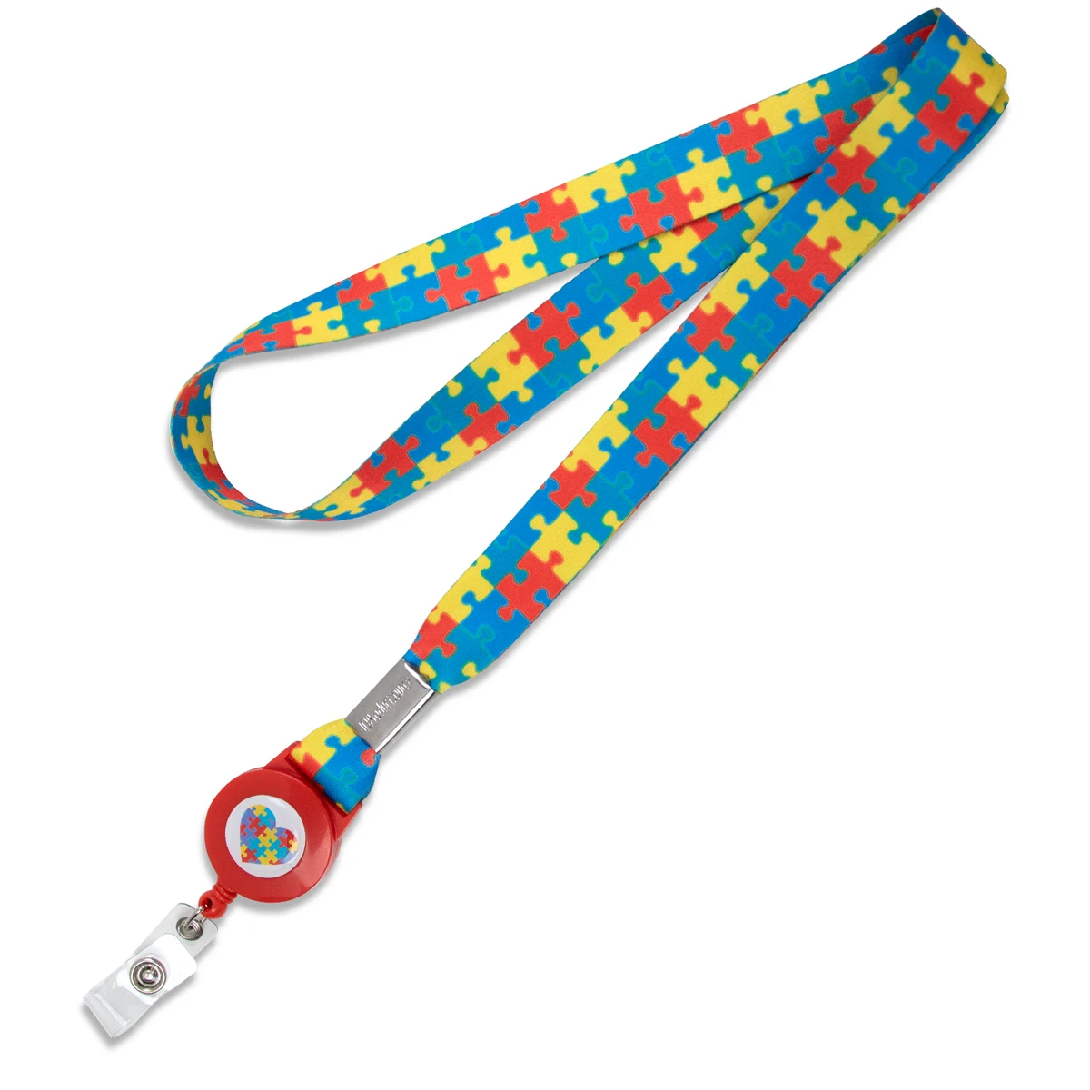 3/4" Autism Puzzle Predesigned Lanyard 1