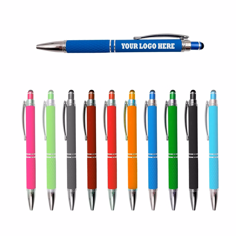 Soft Touch Metal Press Ballpoint Pen