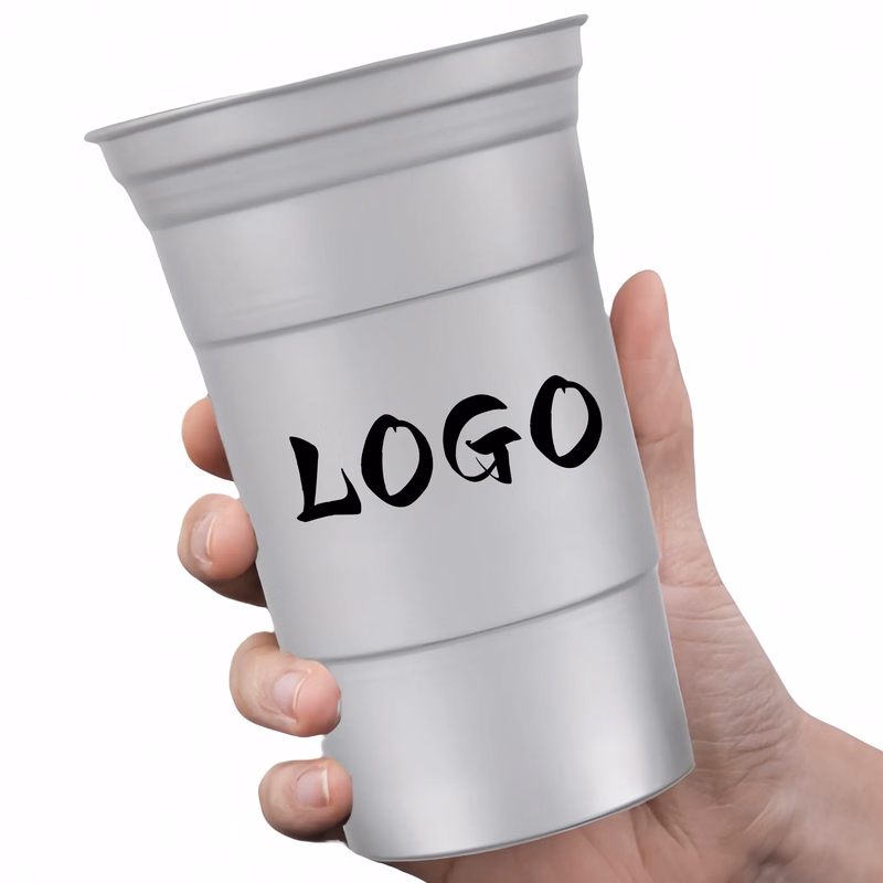 MOQ50 Beer Mug Recyclable Food-Grade Aluminum Cup