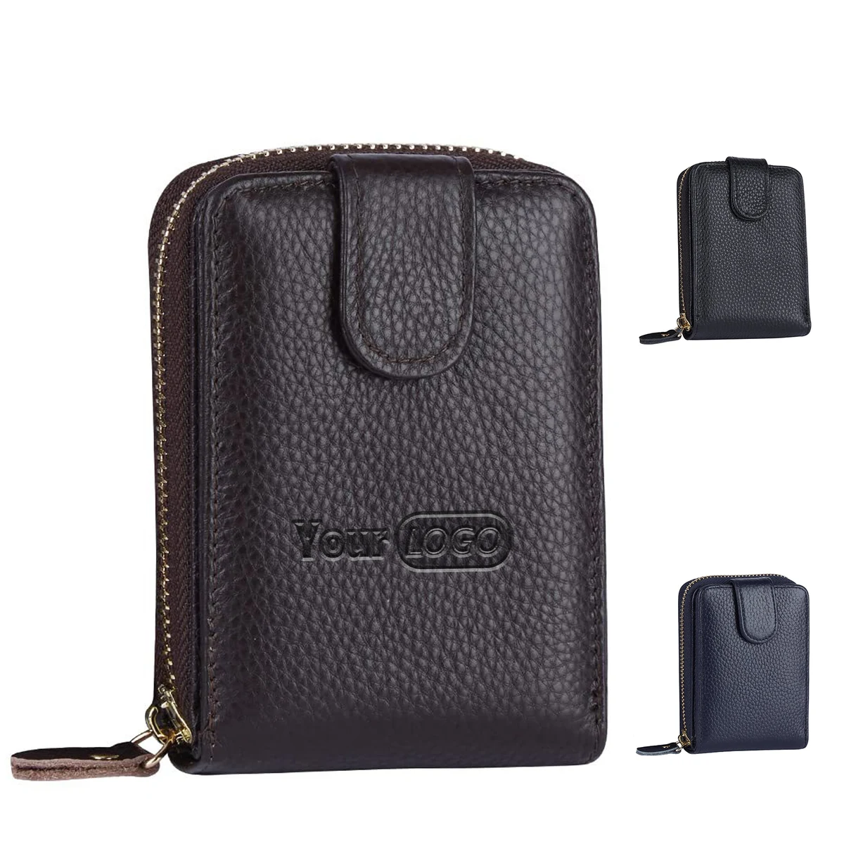 Genuine leather men's organ card bag 1