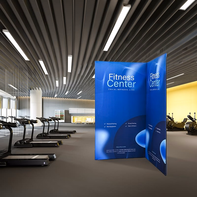 L Shaped Fabric Banner Stand (Square Corners)