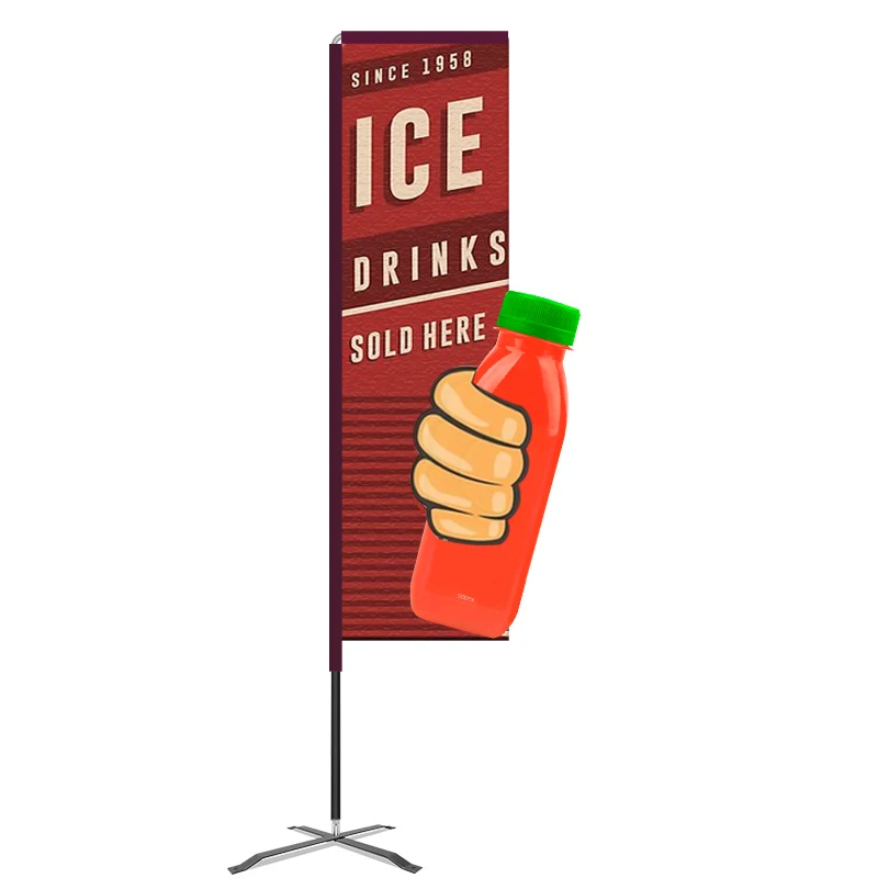 Contour Flag™ Single-Sided - 13' Custom Shape Advertising Flag 1