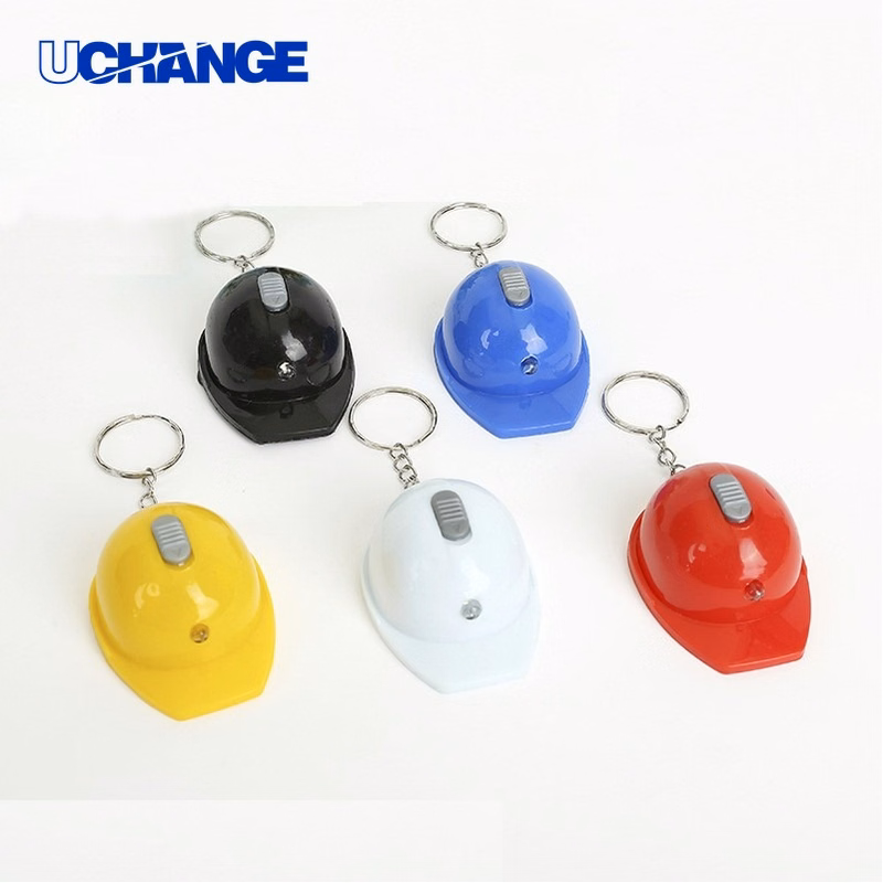 Safety Helmet LED Keychain with Bottle Opener Tool