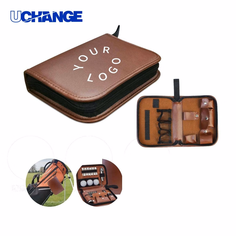 Compact PU Leather Golf Bag Organizer for Clubs and Essentials