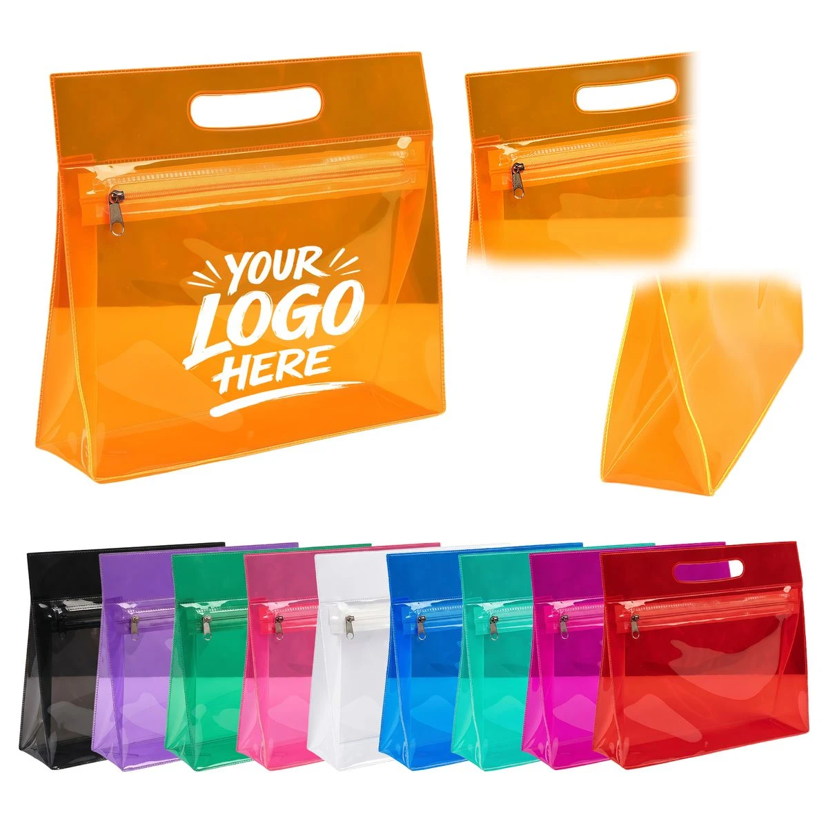 Transparent PVC Cosmetic Bag Zipper Travel Pouch 1