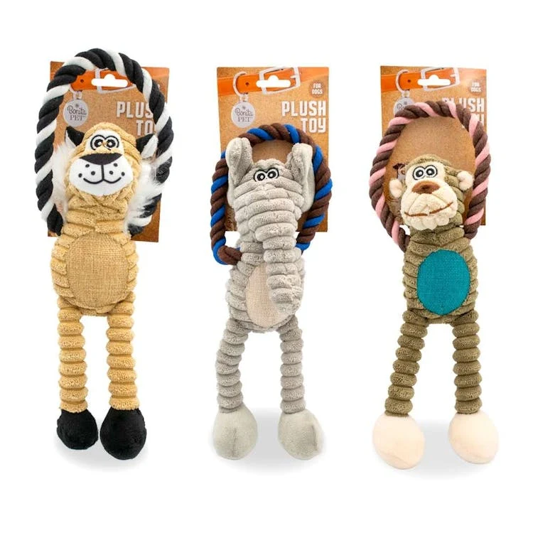 Pet Plush Toys with Squeakers - Assorted Styles 13" 1