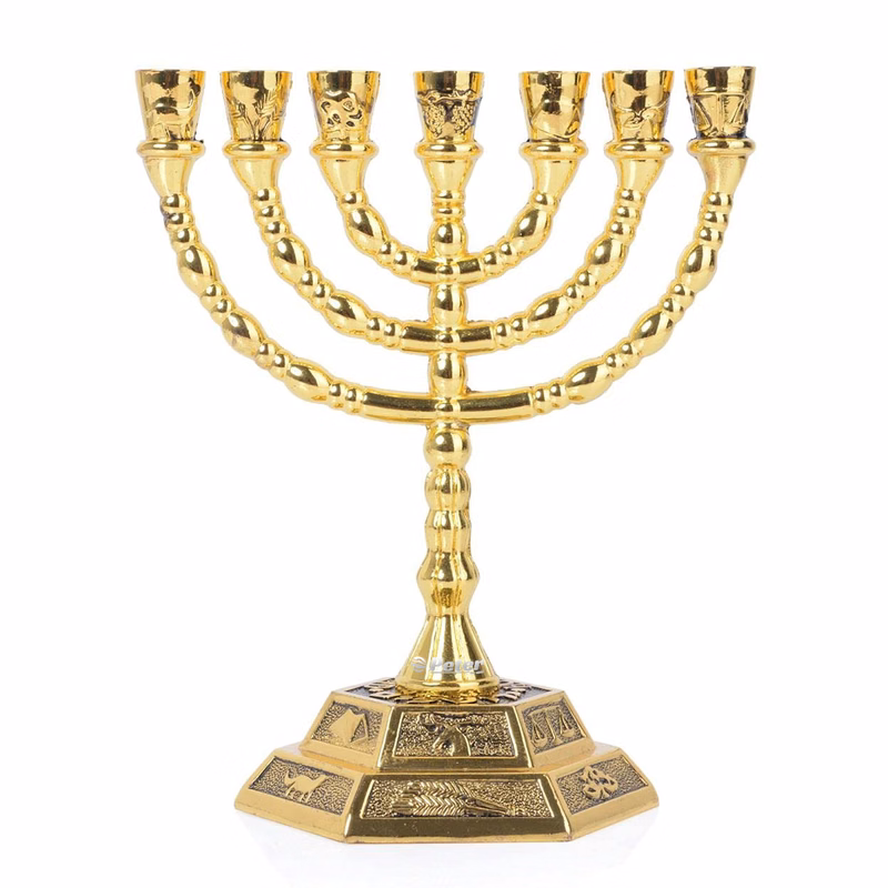 7 Branch Zinc Alloy Hexagonal Base Candlestick