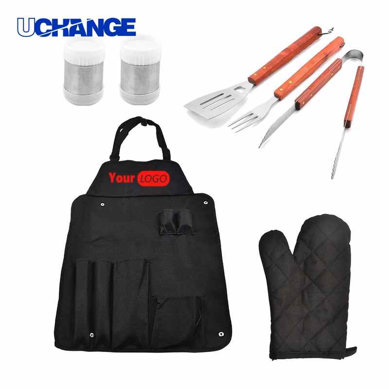 BBQ Grill Tool Set Apron