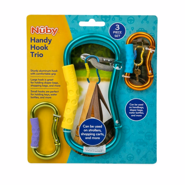 Nuby Handy Hook - 3 Piece Colors May Vary