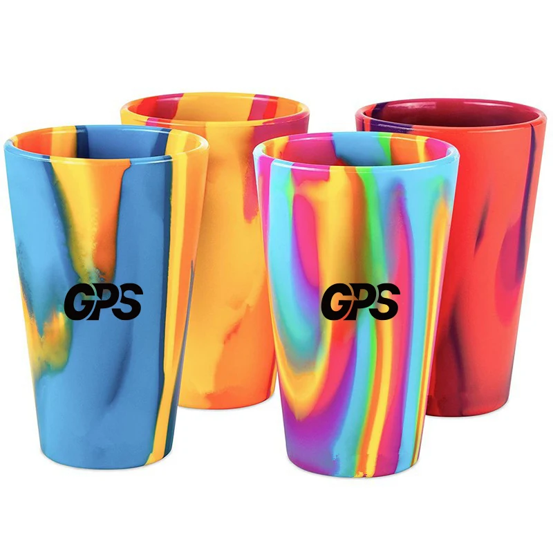 16ozSilicone mug with colorful pattern 1