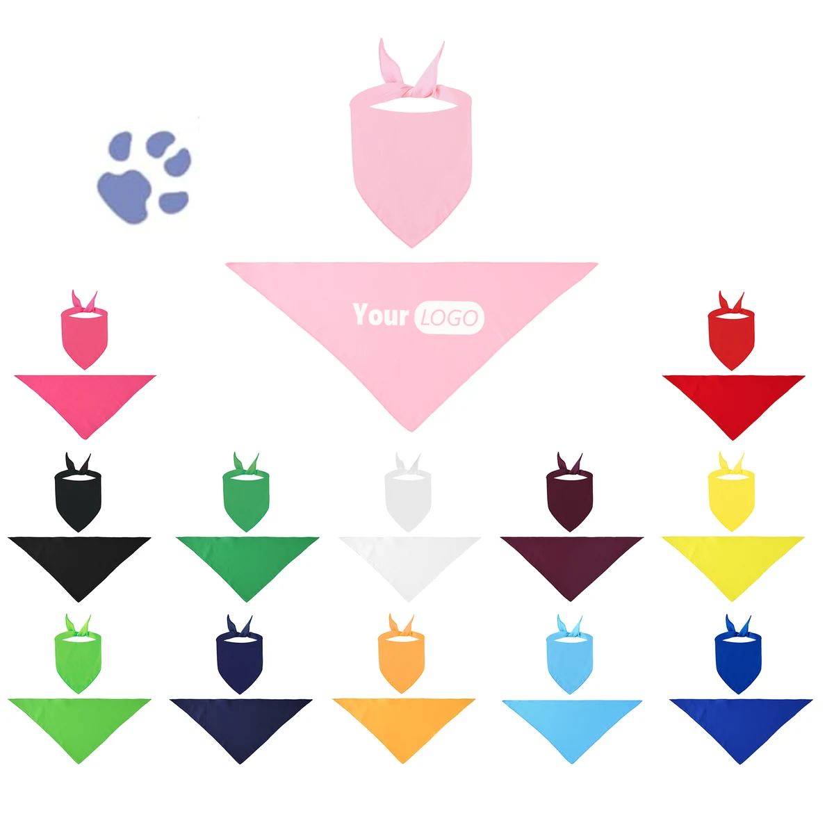 Cute Polyester Pet Bandana MOQ 20 1
