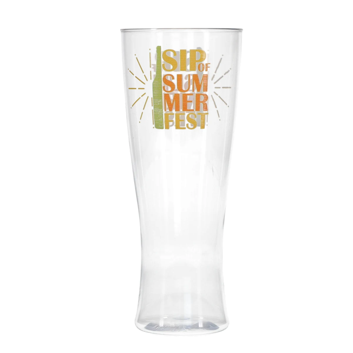 12 oz Reserv Plastic Pilsner Glass Clear Digital Print 1