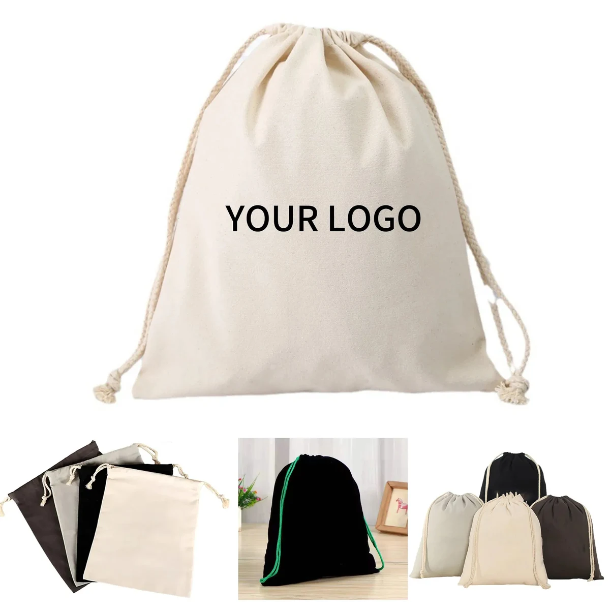 Canvas Drawstring Bag 4.5x4 1