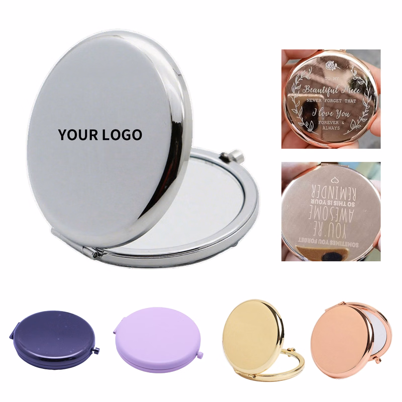 Dual Sided Folding Pocket Mirror With Magnifier 2.6"