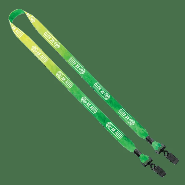 3/4" 2-Ended Dye-Sublimated Lanyard with Metal Crimp and Metal Bulldog Clip 1