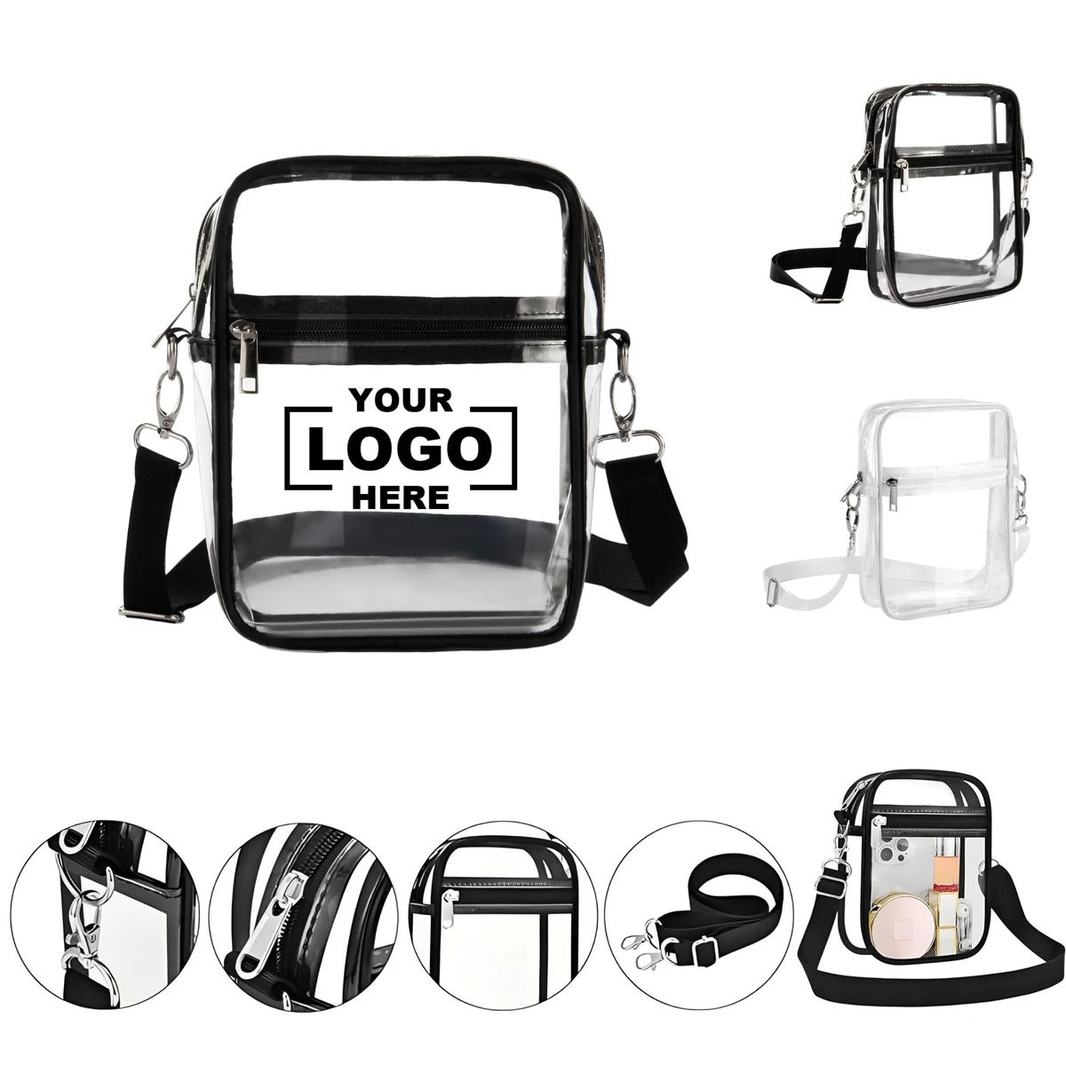 Transparent Portable Waterproof Crossbody Bag 1