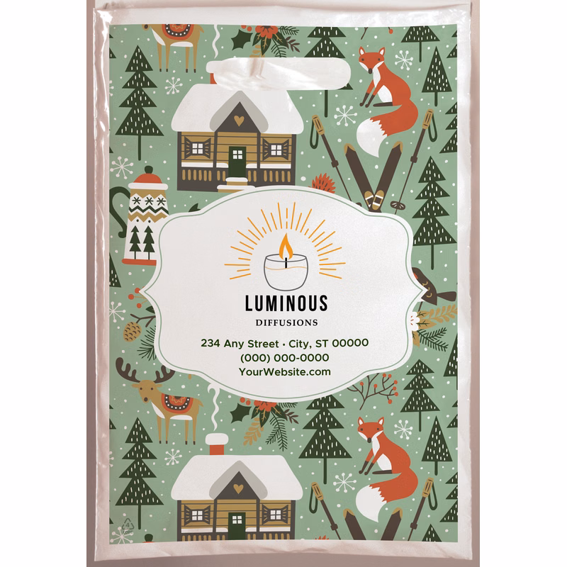 Christmas Scatter Design 4 Plastic Bags (12" x 15")