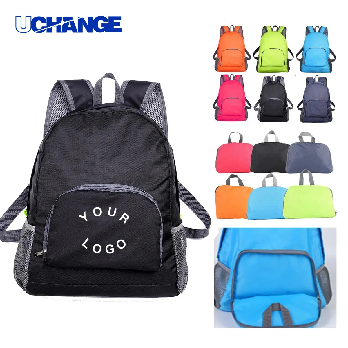 Foldable Hiking Backpack Bag Lightweight with Side Pockets 1
