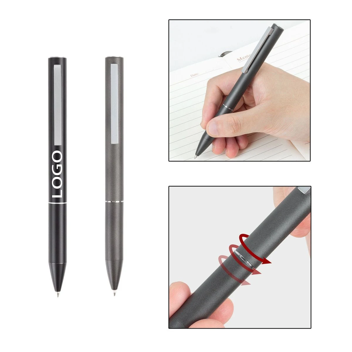 Matte Metal Twist Ballpoint Pen 1