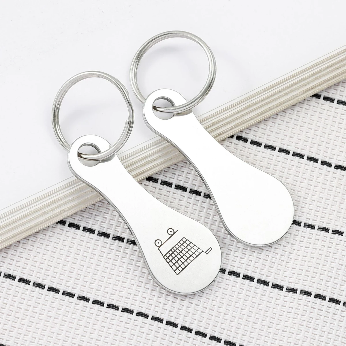 Key Ring Metal Shopping Trolley Tokens 1