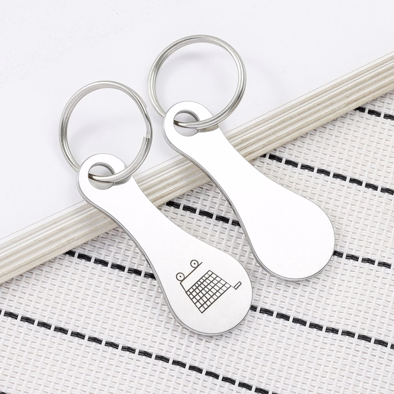 Key Ring Metal Shopping Trolley Tokens